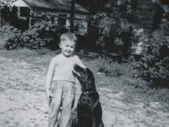 Boy and Dog, ca. 1950